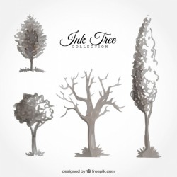 Set of ink trees