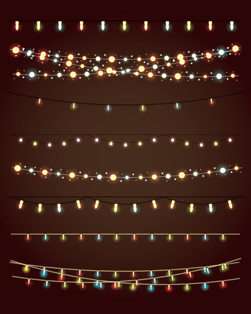 Shininy colored light bulb elements