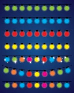 Shininy colored light bulb elements