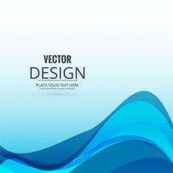 Simple wavy blue background