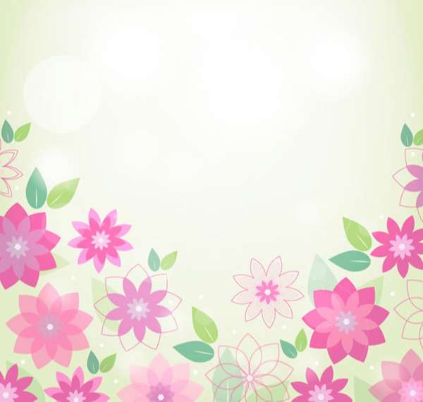Spring pink flowers background vector image