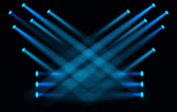 Stage light effect spotlight vector illustration 03