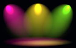 Stage light effect spotlight vector illustration 05