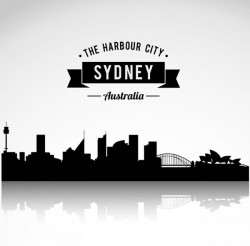 Sydney City silhouette vector