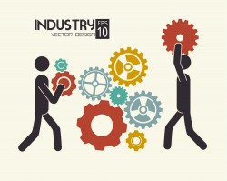 Take gears vector character design