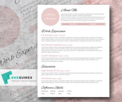 Touch of Pink – A Beautiful Free Resume Template