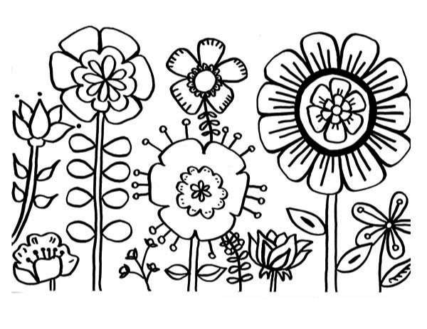 Various Type of Flower Coloring Page | Kids Play Color