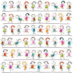 Vector cartoon children