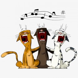 Vector Singing cat