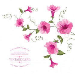 Vintage card flowers design