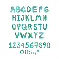 Watercolor alphabet