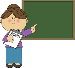 Woman Math Teacher Clipart