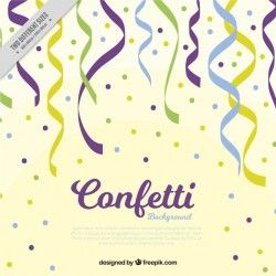 Yellow confetti background
