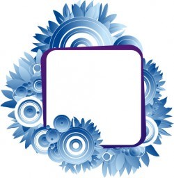 Blue laguna frame Vector