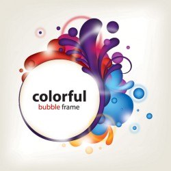 Colorful Bubble Frame Vector