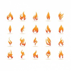 Flame icons collection