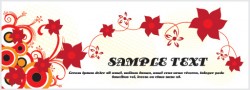 Flowery Banner Design Vector