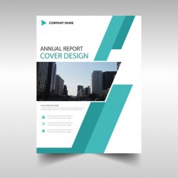 Geometric leaflet, turquoise