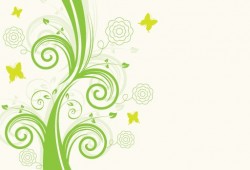 Green Floral Design Vector