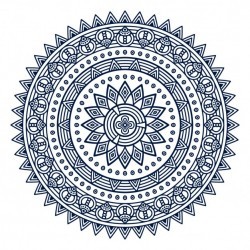 Mandala con flores