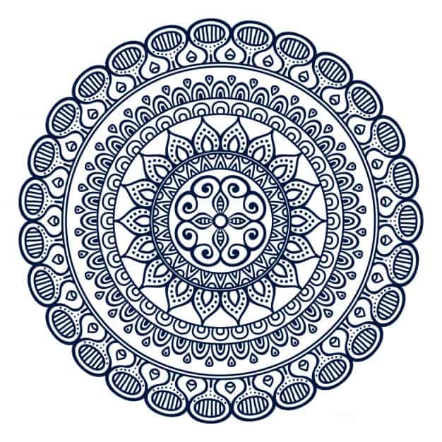Mandala with abstract ornaments