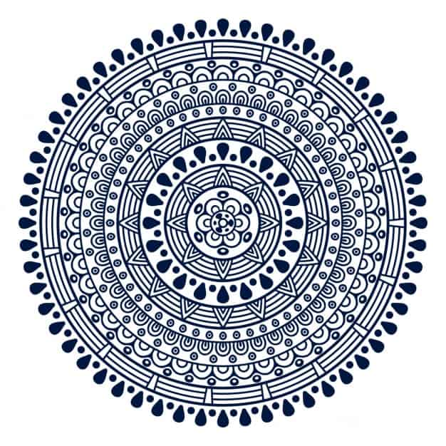 Mandala with circular shapes
