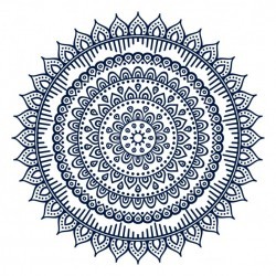 Mandala with floral ornaments