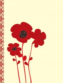 Poppy Card Vector