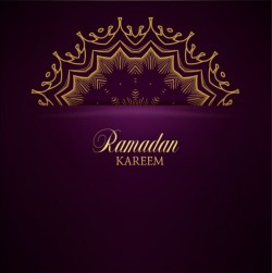 Ramadan kareem purple backgrounds vector set 36