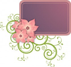 Romantic frame Vector