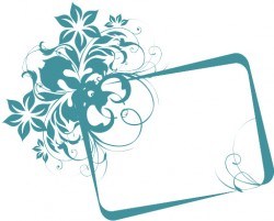 Turquoise frame Vector