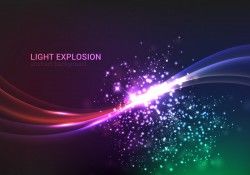 Abstract Light Explosion Vector