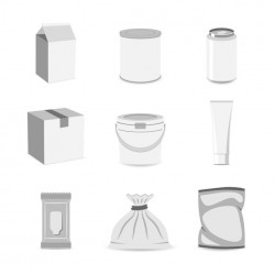 Assortment of blank containers