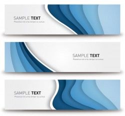 Blue Banners Vector