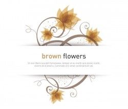 Brown Flowers Vector Graphic