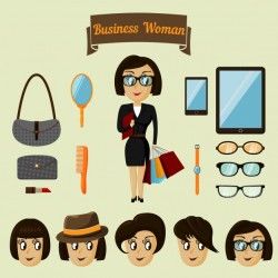 Businesswoman with accessories