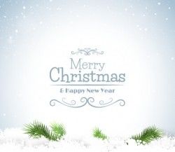 Christmas with new year snow background