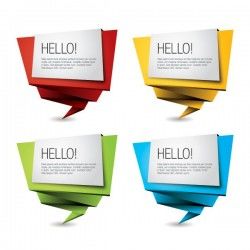 Colorful Origami Banners Vector