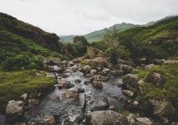 Download Wallpaper River, Rocks, Flow, Mountains HD Background