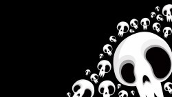 Skull, Black, White, Drawing Full HD 1080p HD Background