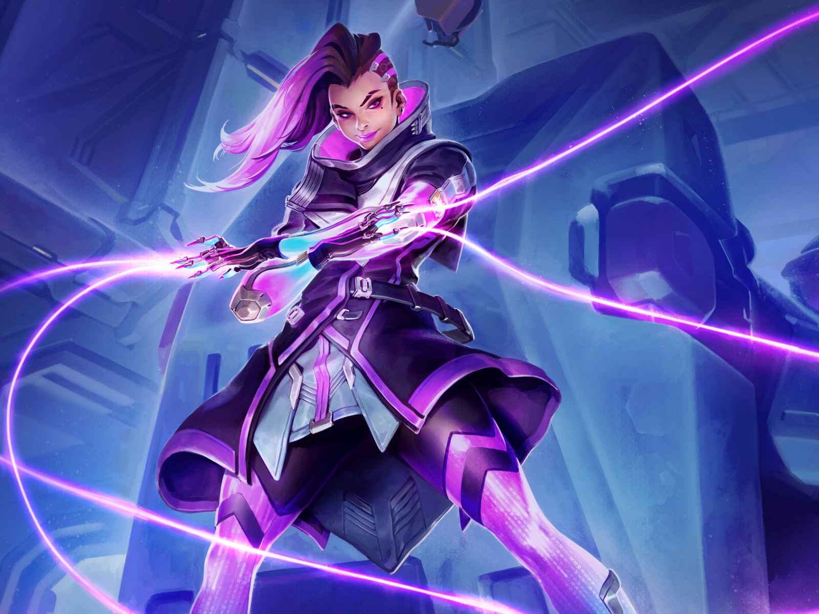 Sombra, Overwatch, Hacker 1600×1200 HD Background