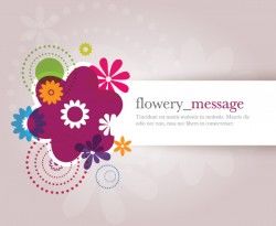 Flowery Message Vector