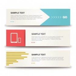 Minimalistic Banners Vector