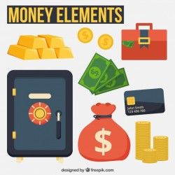 Money items and safe box