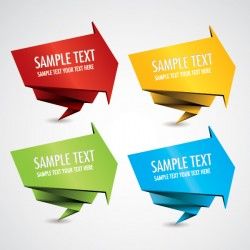 Origami Banners Vector