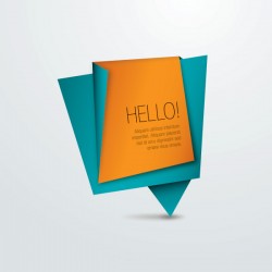 Origami Paper Message Vector