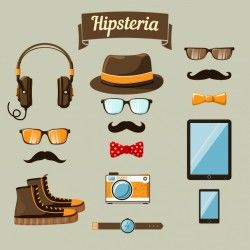 Pack of hipster items