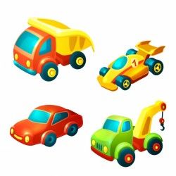 Pack of toy vehicles
