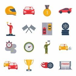 Race competition icon set