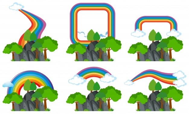 Rainbows over the rocky mountains